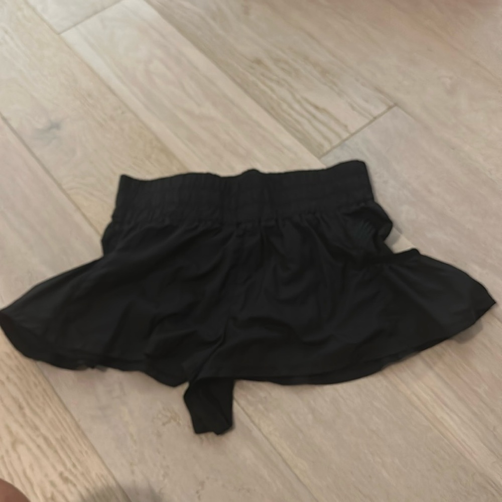 Black flare athletic shorts free people
